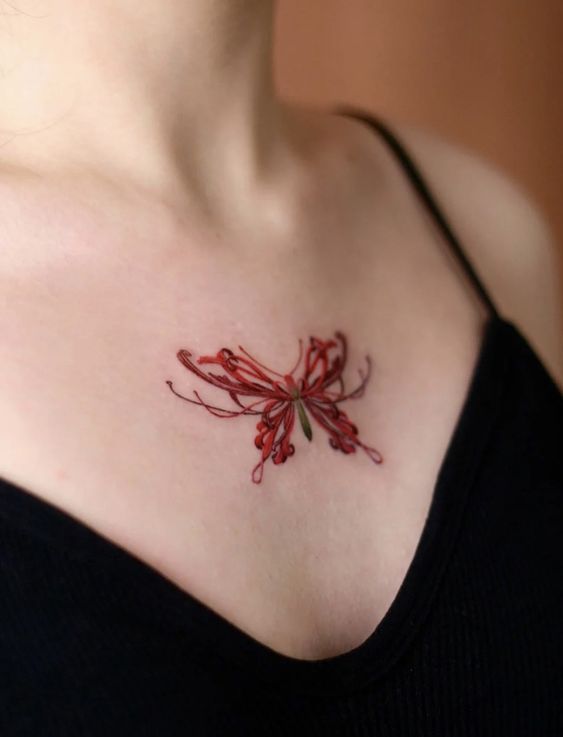 Minimalist lily tattoo small 0033