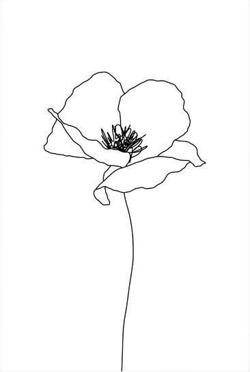 Minimalist lily tattoo small 0051