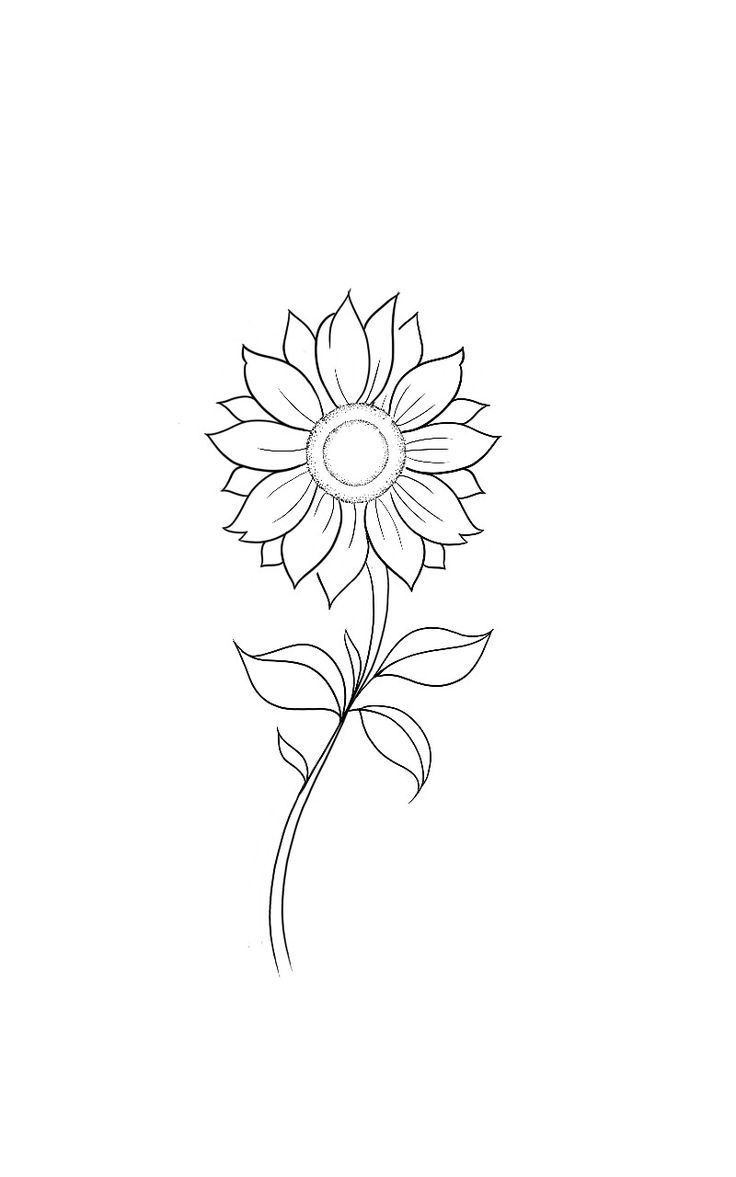 Minimalist lily tattoo small 0062