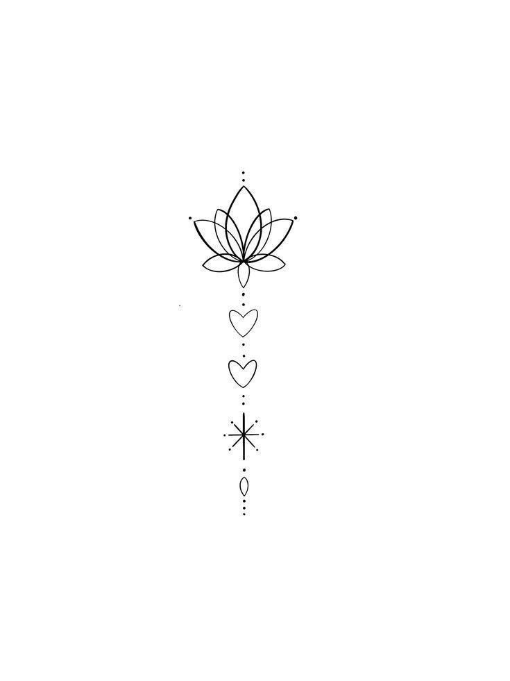 Minimalist lily tattoo small 0068