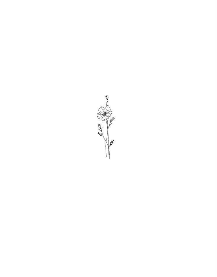 Minimalist lily tattoo small 0074