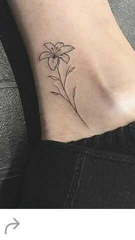 Minimalist lily tattoo small 0085