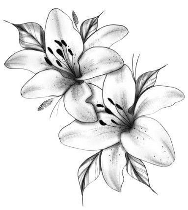 Minimalist lily tattoo small 0092