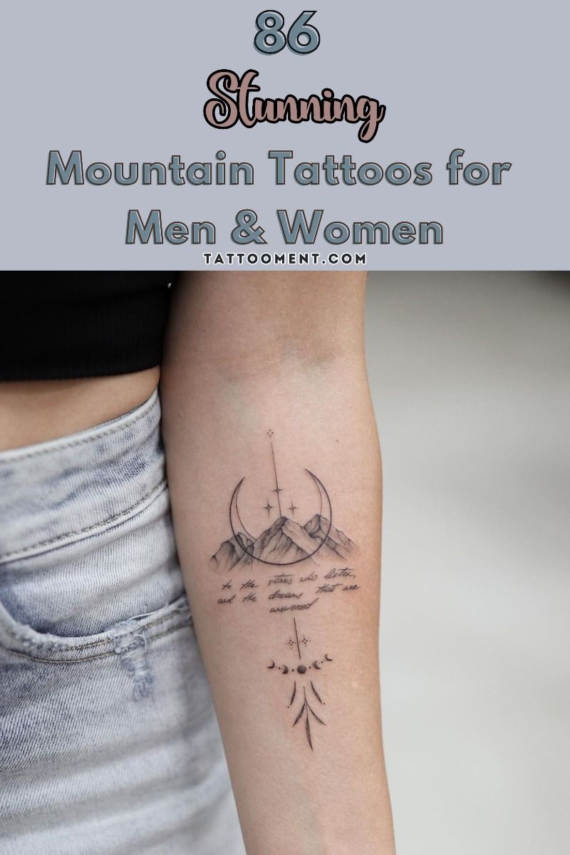 minimalist mountain tattoo ideas for wrist designs