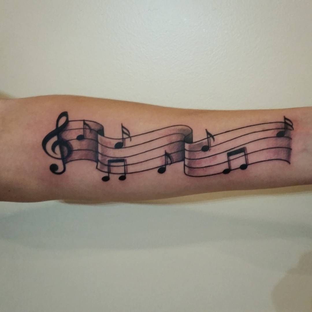 minimalist music notes tattoo styles.