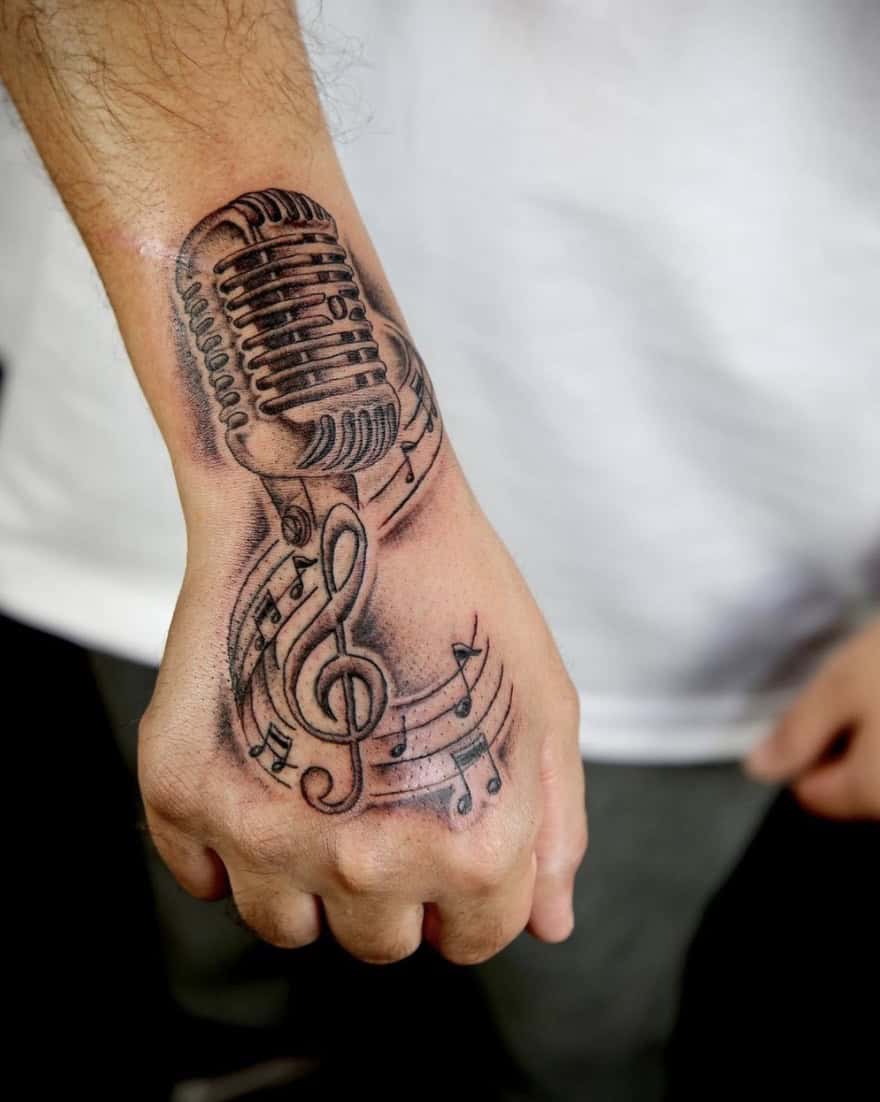 Minimalist musical tattoo inspiration