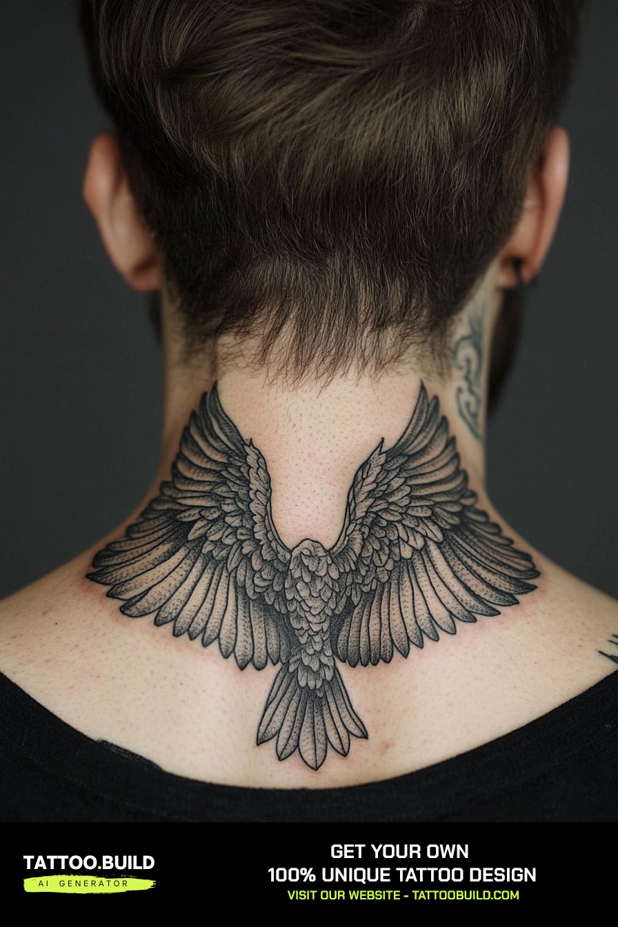 minimalist neck tattoo designs for men