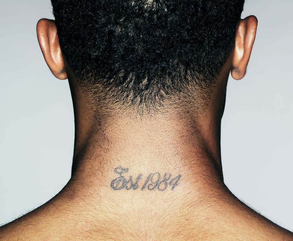 minimalist neck tattoo ideas for men