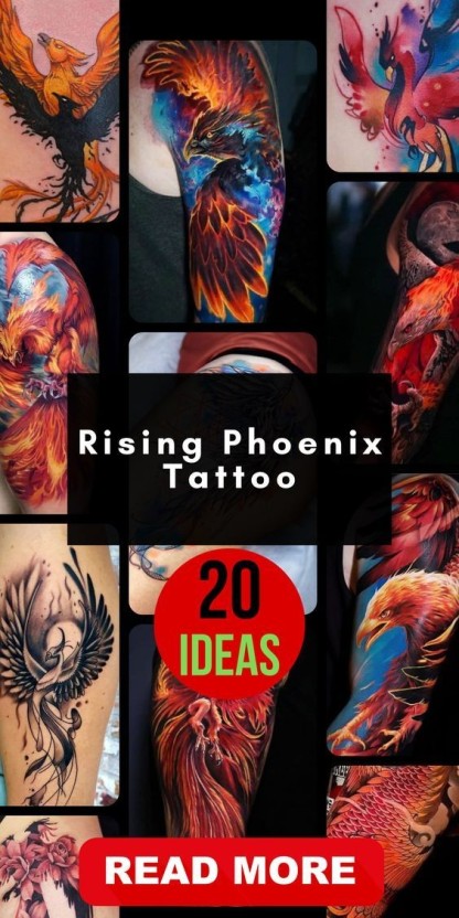 minimalist phoenix bird tattoo ideas