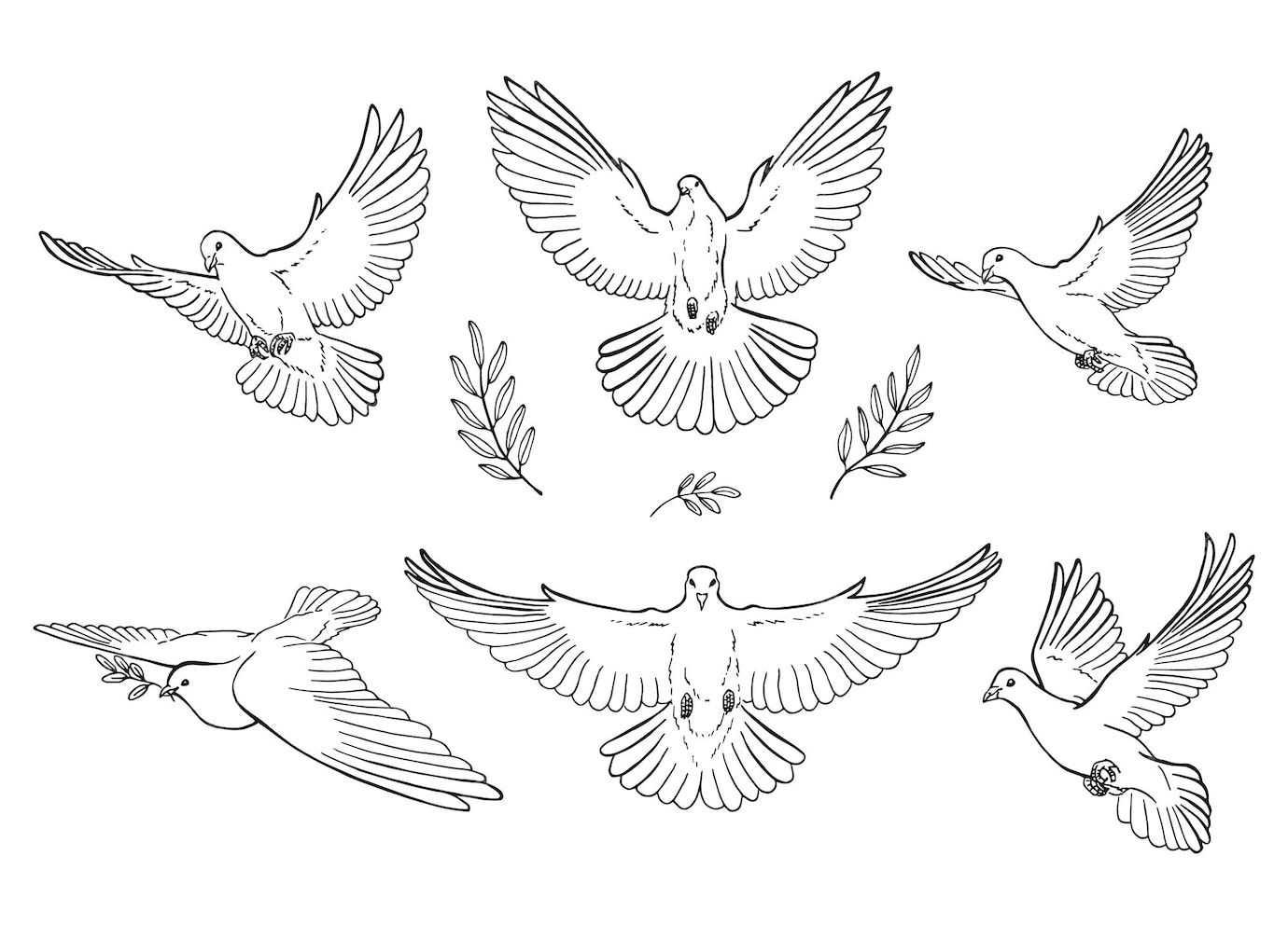 minimalist small dove tattoo inspirations