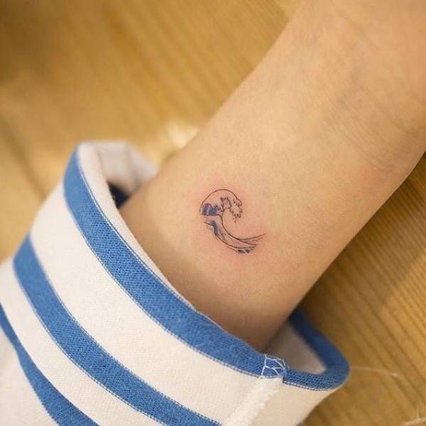 minimalist small koi fish tattoo 0099