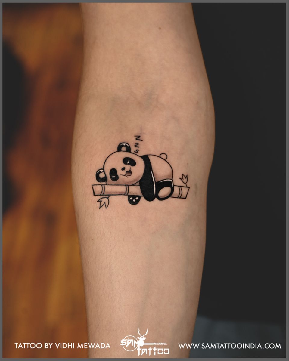 minimalist small panda tattoo ideas