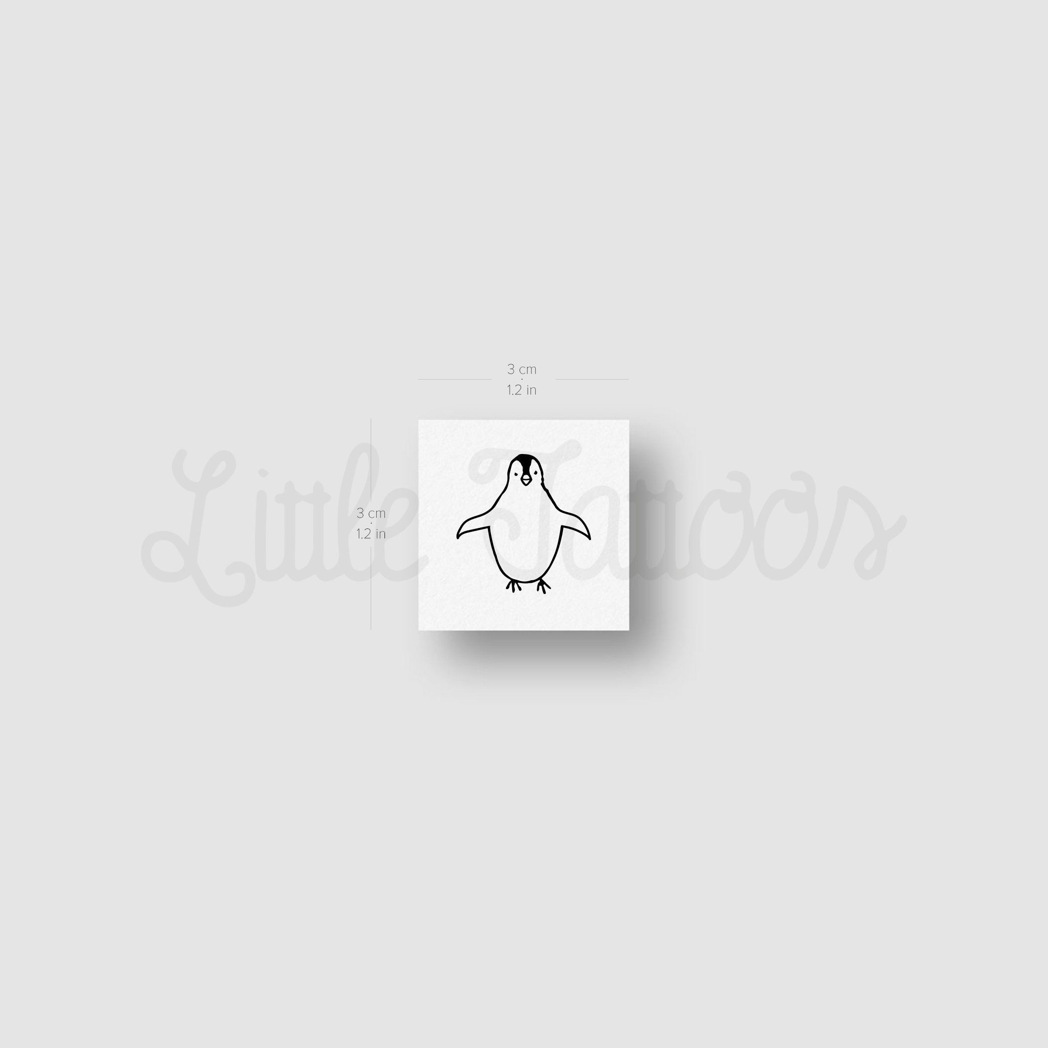 minimalist small penguin tattoo 0061