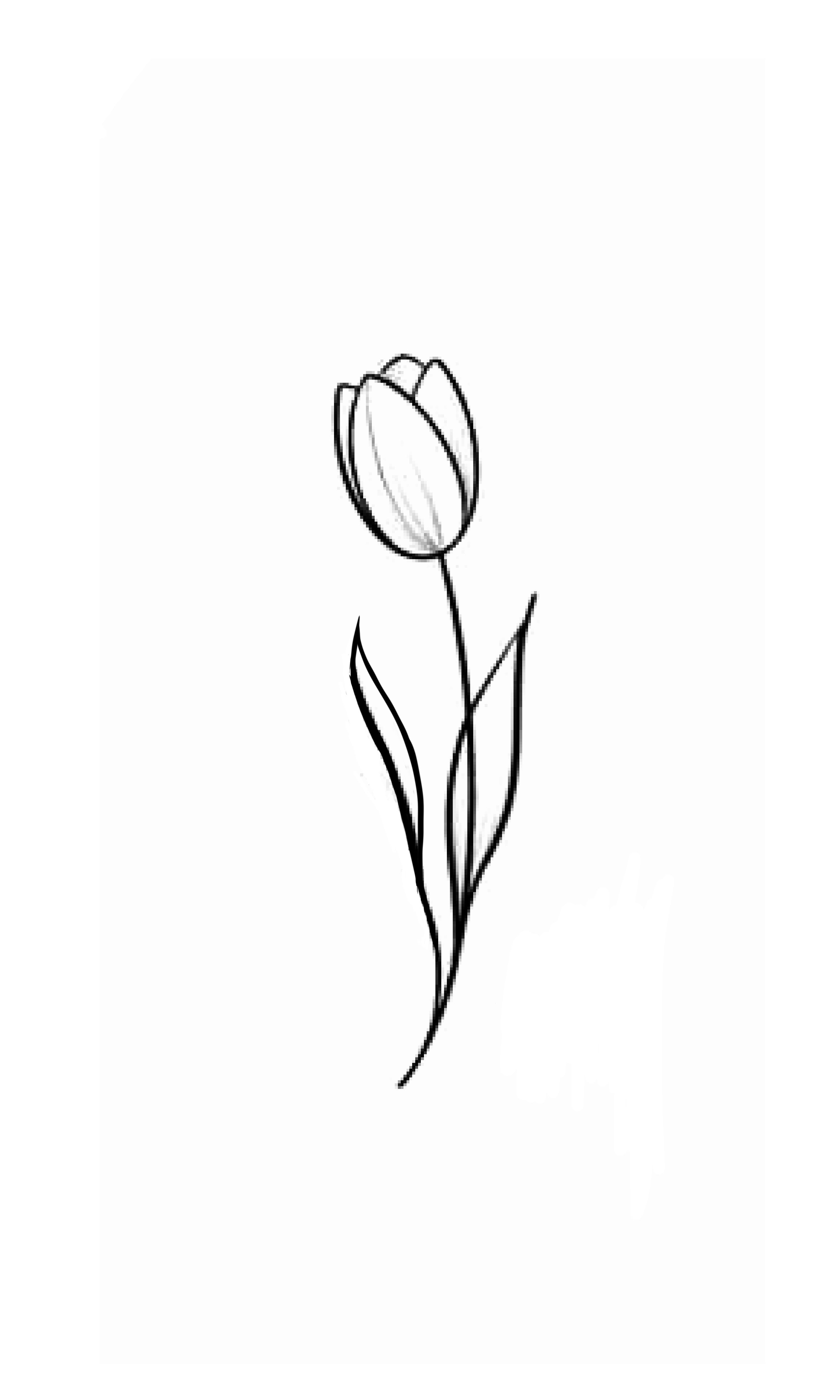 Minimalist small tulip tattoo inspirations