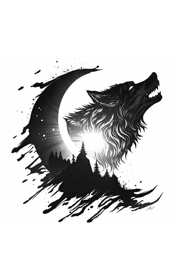 minimalist small wolf tattoo ideas