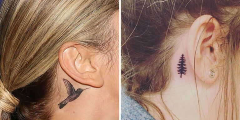 minimalist tattoo concepts for behind ear