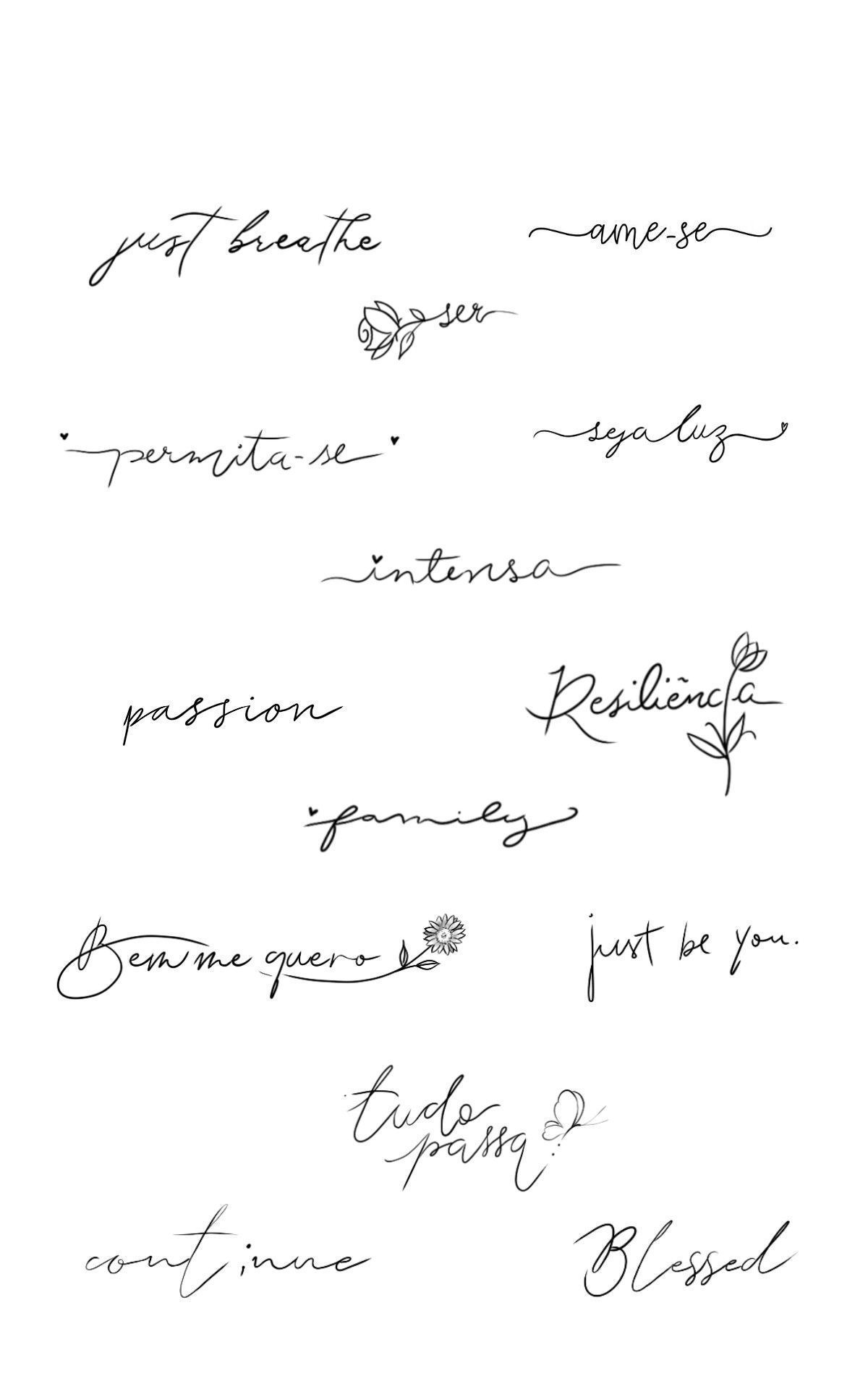 minimalist tattoo script ideas