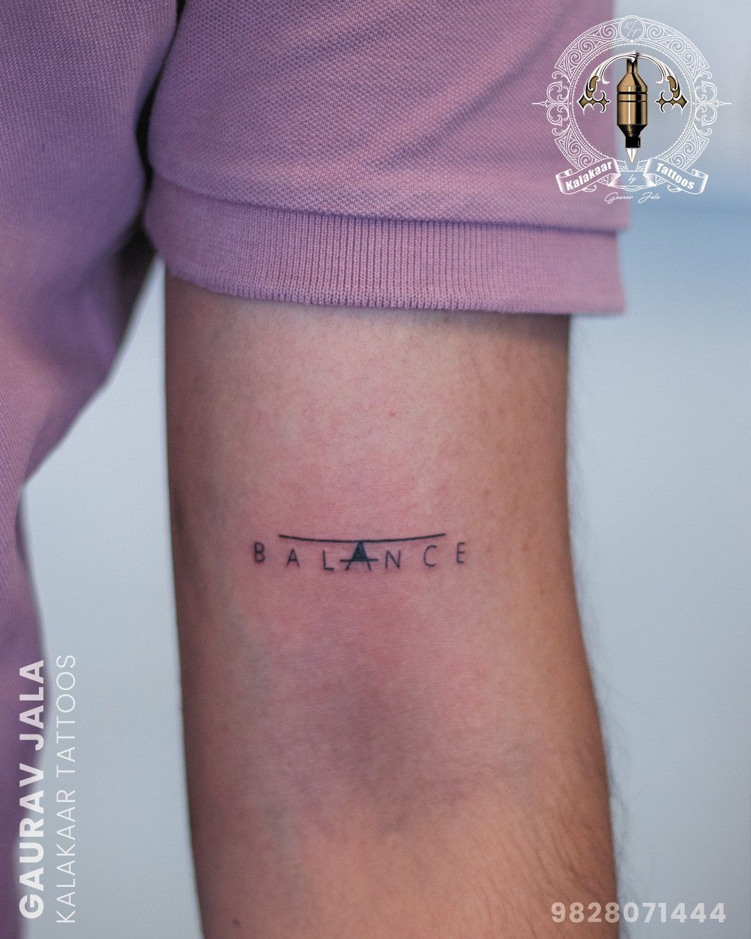 minimalistic balance tattoo concepts