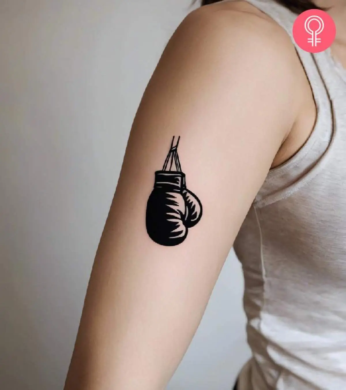 minimalistic boxing gloves tattoo concepts