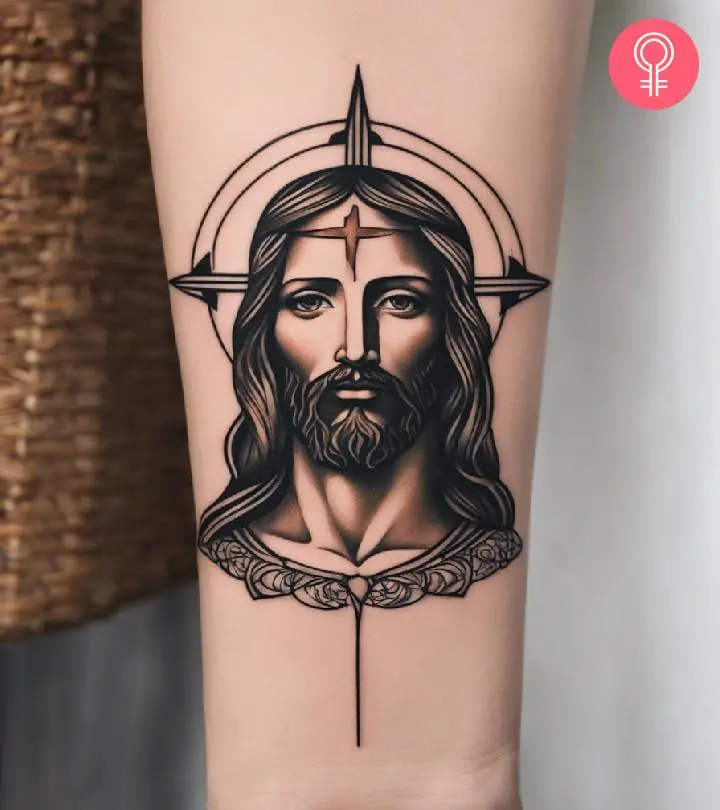 minimalistic Jesus tattoo ideas