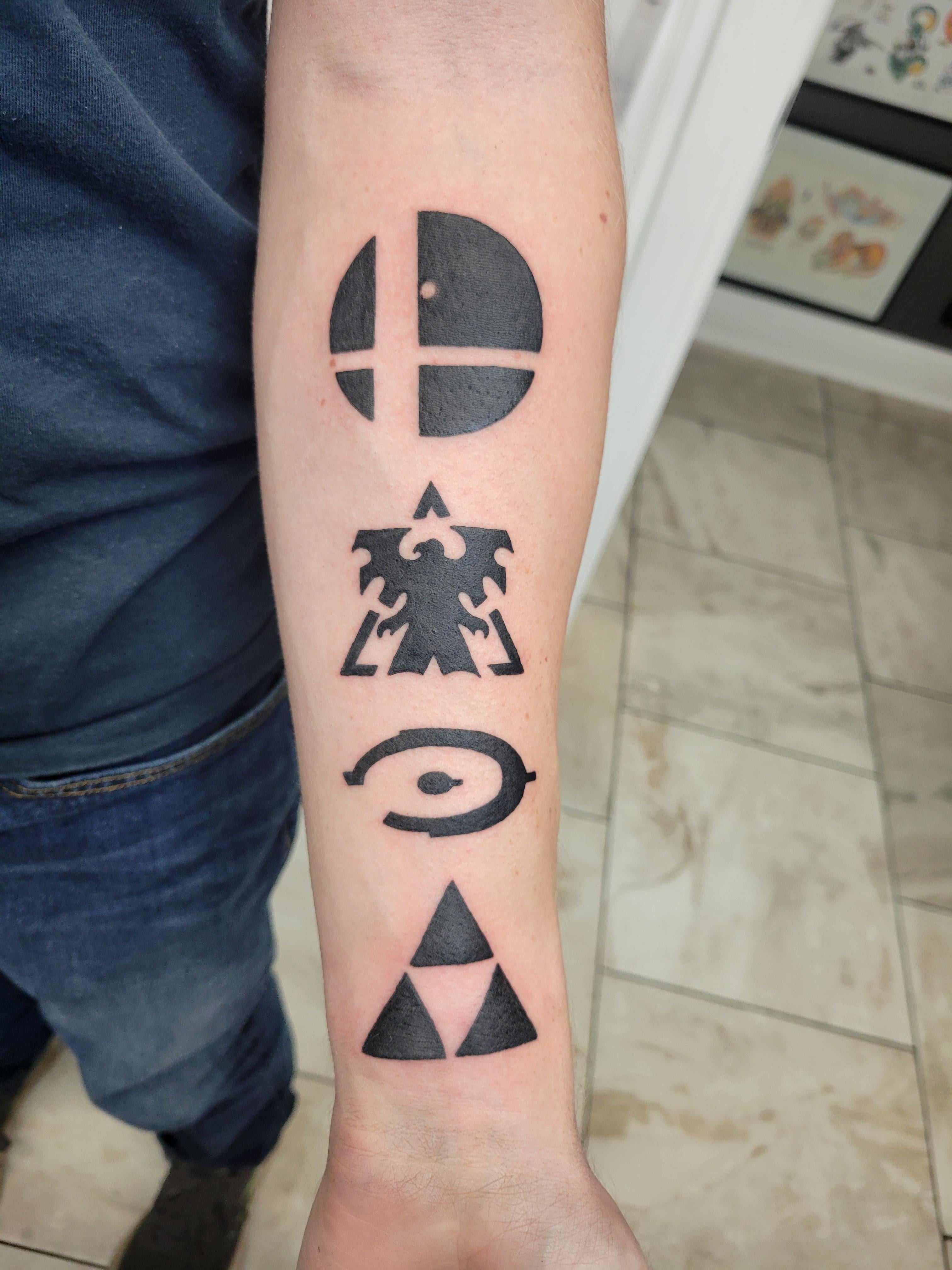 minimalistic Legend of Zelda tattoo designs