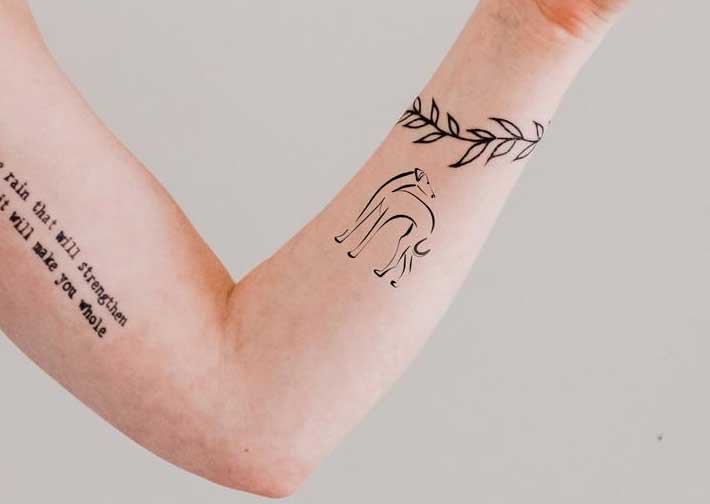 minimalistic memorial dog tattoo ideas suitable for any breed