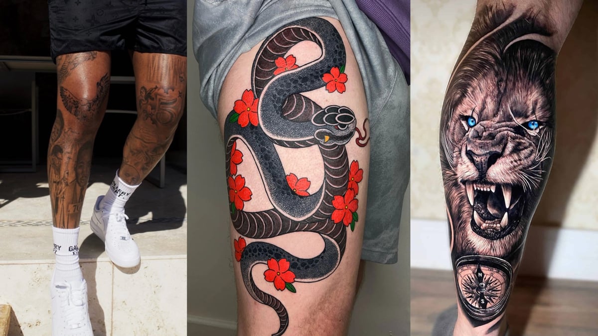 modern leg tattoo ideas for men