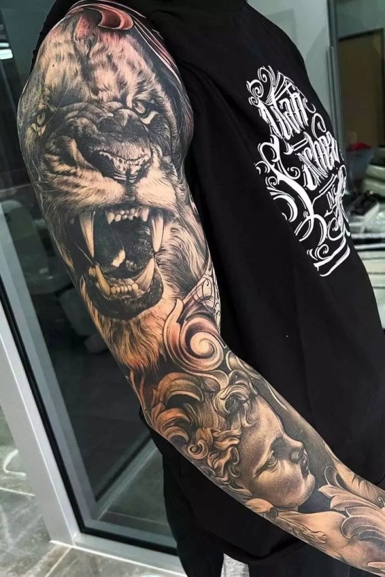 modern tattoo filler inspirations for sleeves