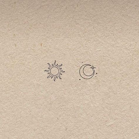 moon and stars small friendship tattoo ideas 0029