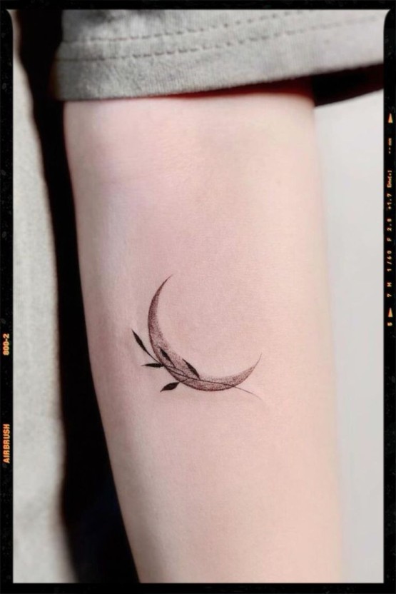 moon and stars small friendship tattoo ideas 0053