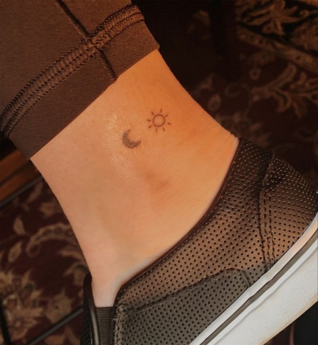 moon and stars small friendship tattoo ideas 0056