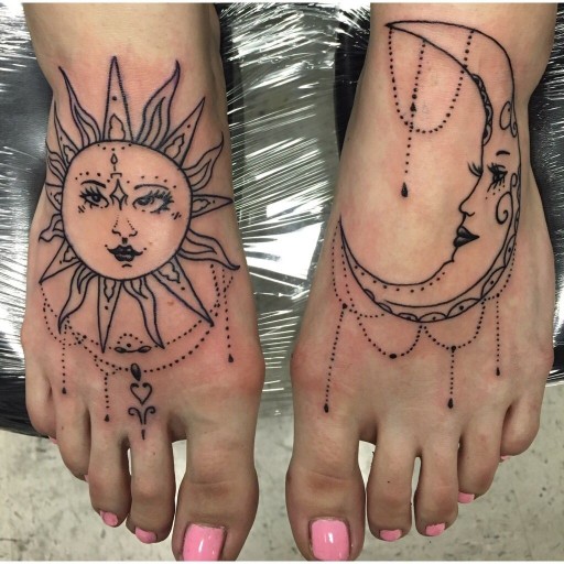 moon and sun tattoo ideas 0023