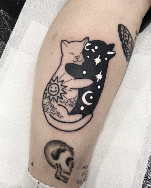 moon and sun tattoo ideas 0031