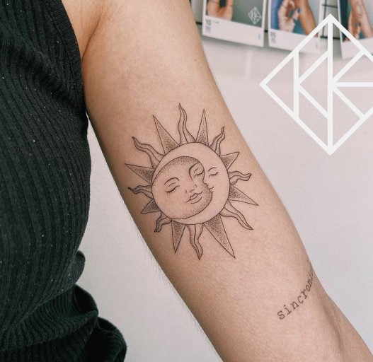 moon and sun tattoo ideas 0051