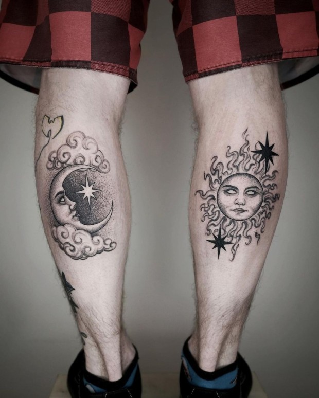 moon and sun tattoo ideas 0057