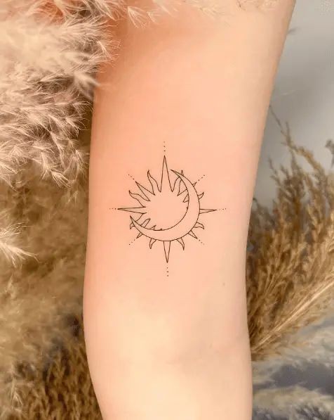 moon and sun tattoo ideas 0087