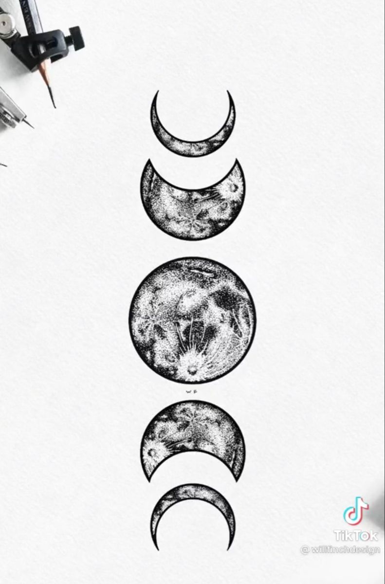 moon phase tattoo ideas 0054