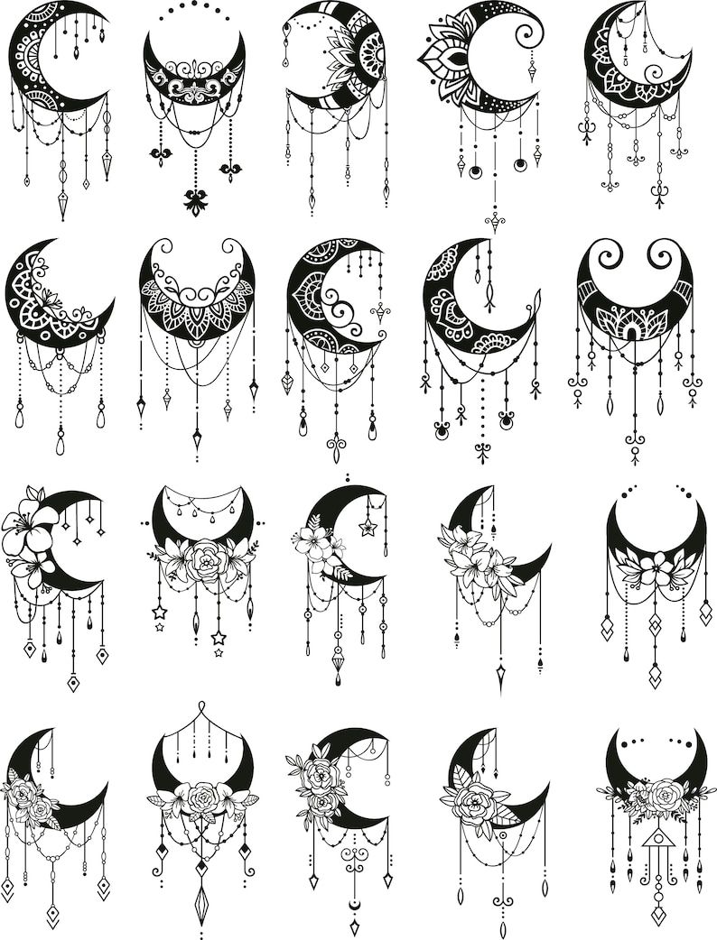 moon phase tattoo ideas 0098