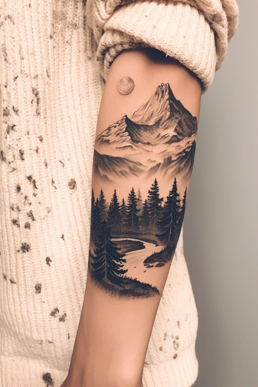 mountain tattoo ideas inspired by travel adventures