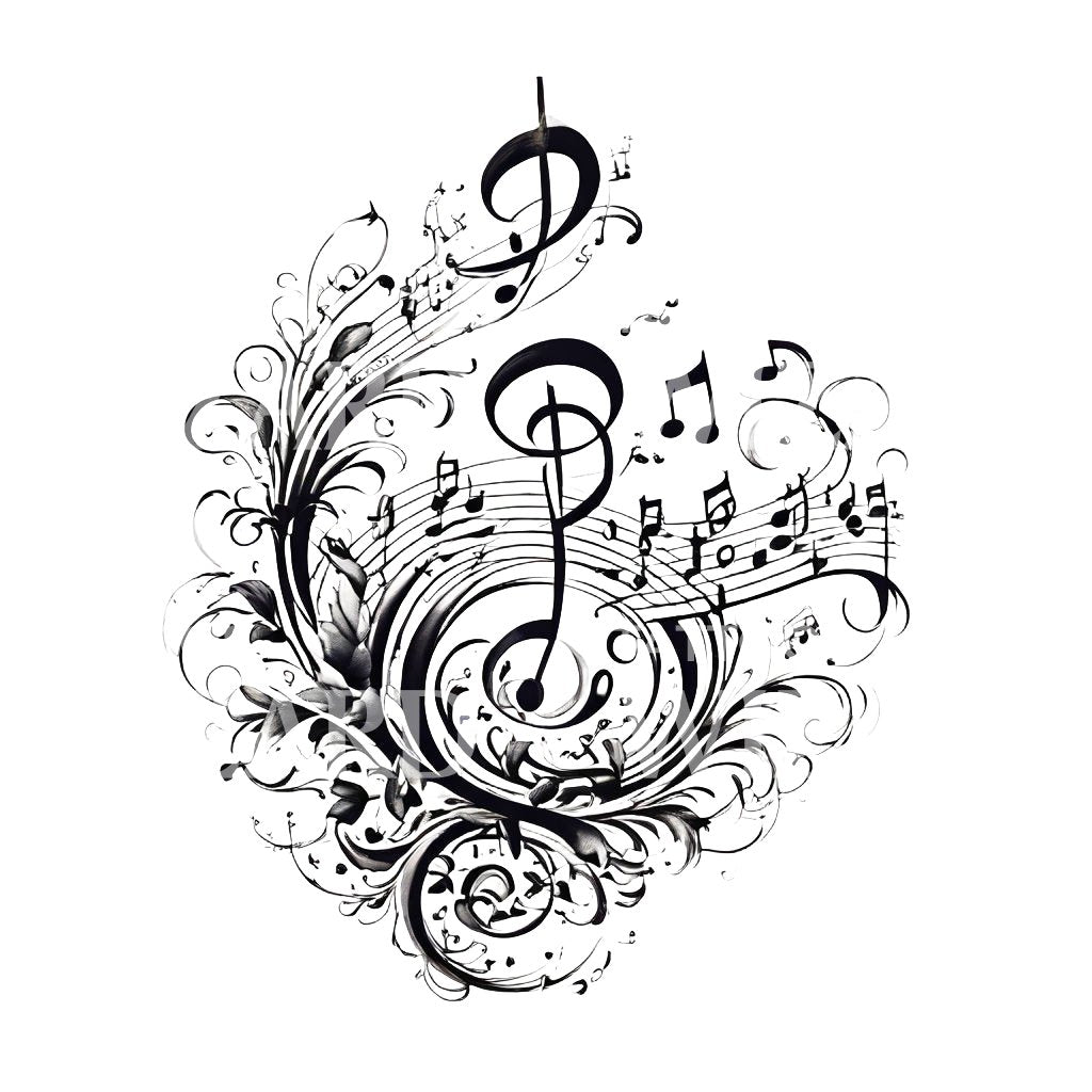 music notes tattoo inspiration