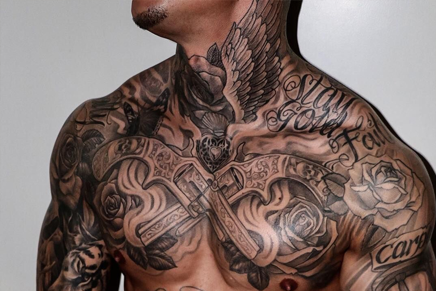 neck tattoo ideas for men 0020