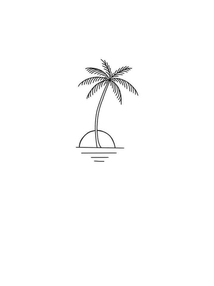 palm tree tattoo small