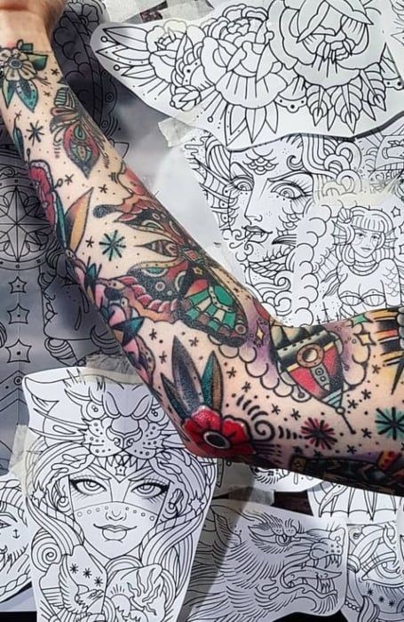 patchwork tattoo ideas 0015