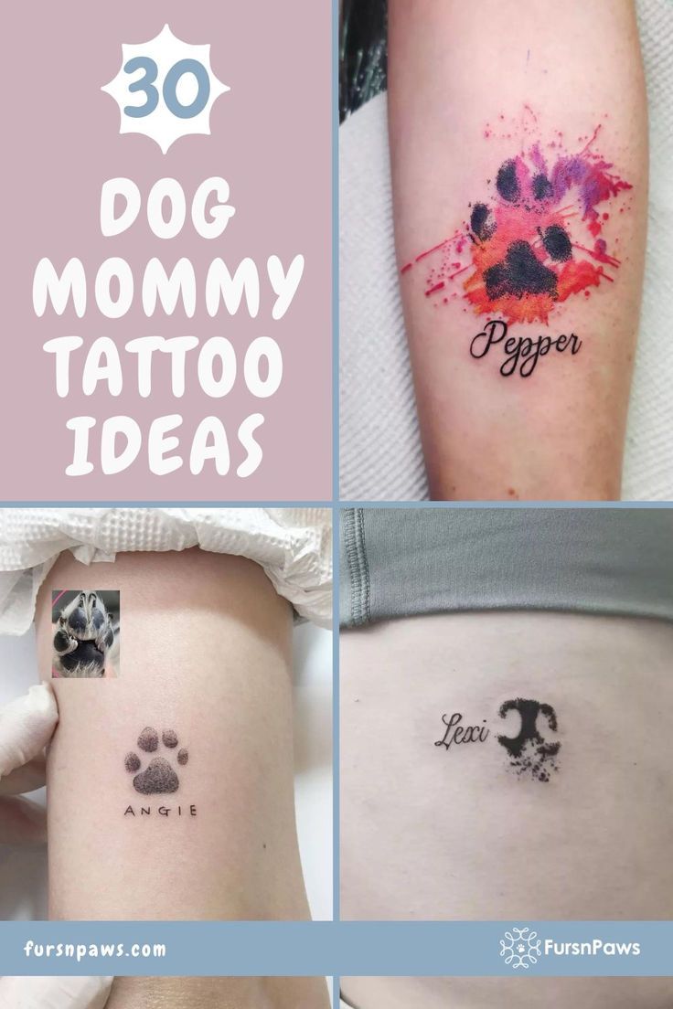 paw print dog tattoo ideas