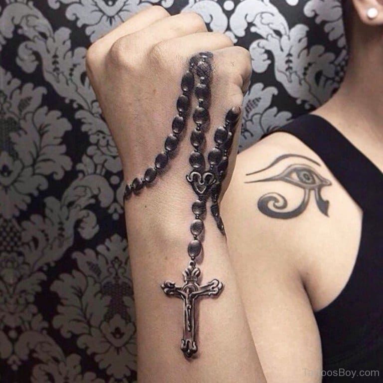 personal symbolism in rosary tattoos