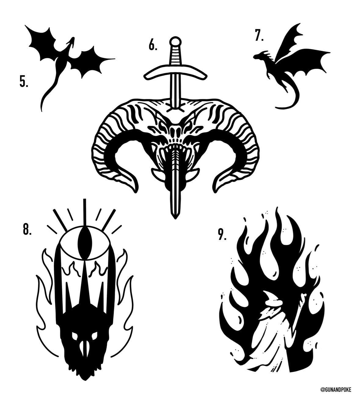 personalized lord of the rings tattoo ideas for enthusiasts.