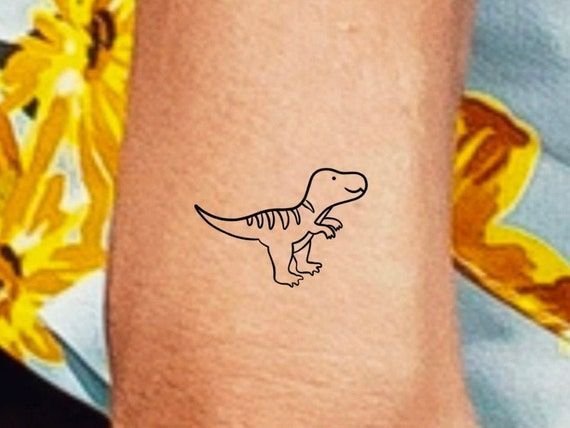 personalized small dinosaur tattoo designs