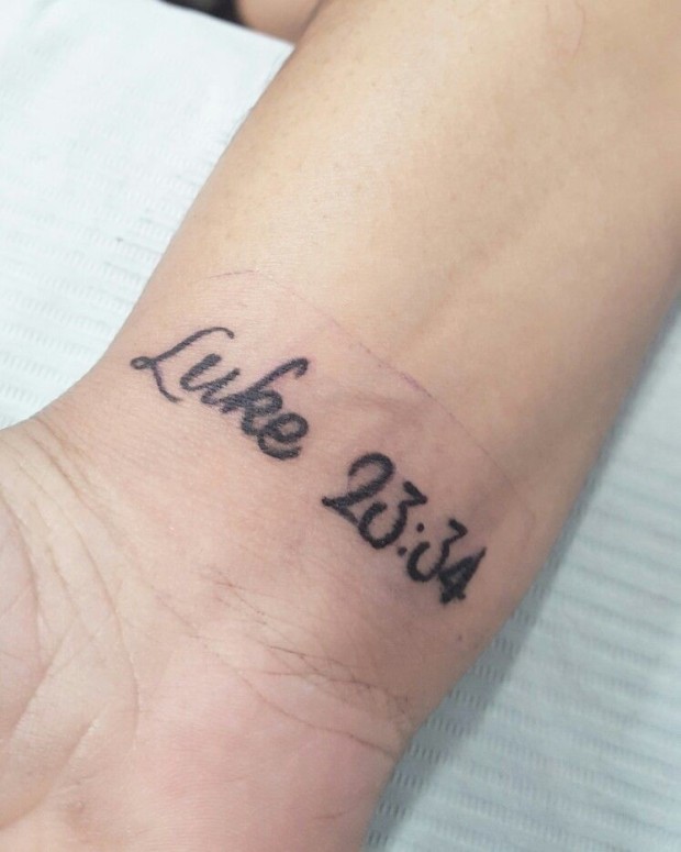 personalized small script tattoo inspirations