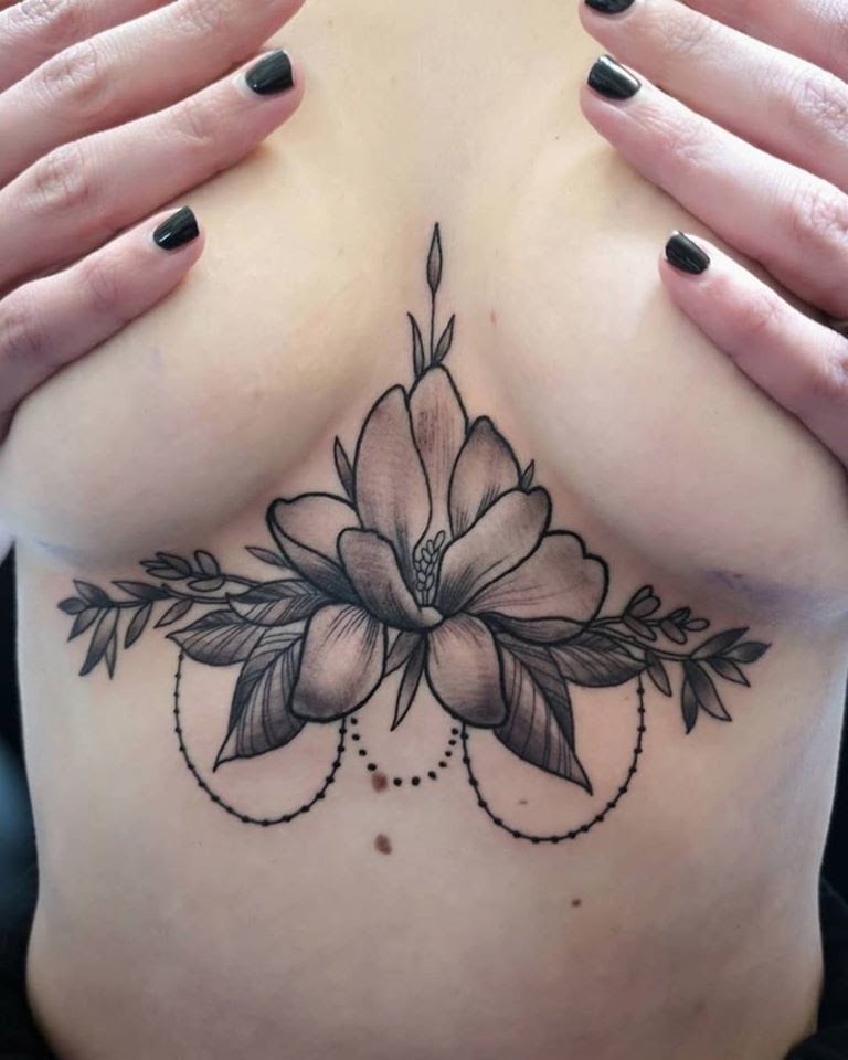 personalized under breast tattoo ideas