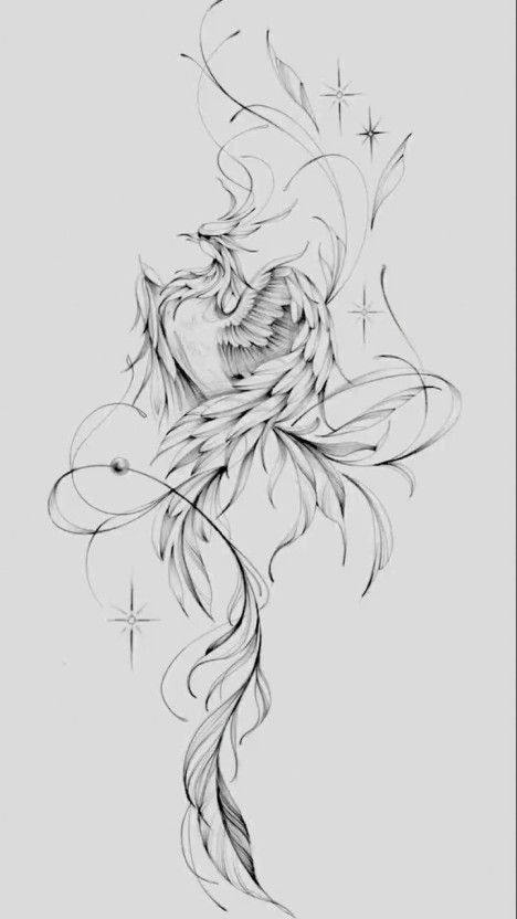 Phoenix Tattoo Ideas for Females 0096